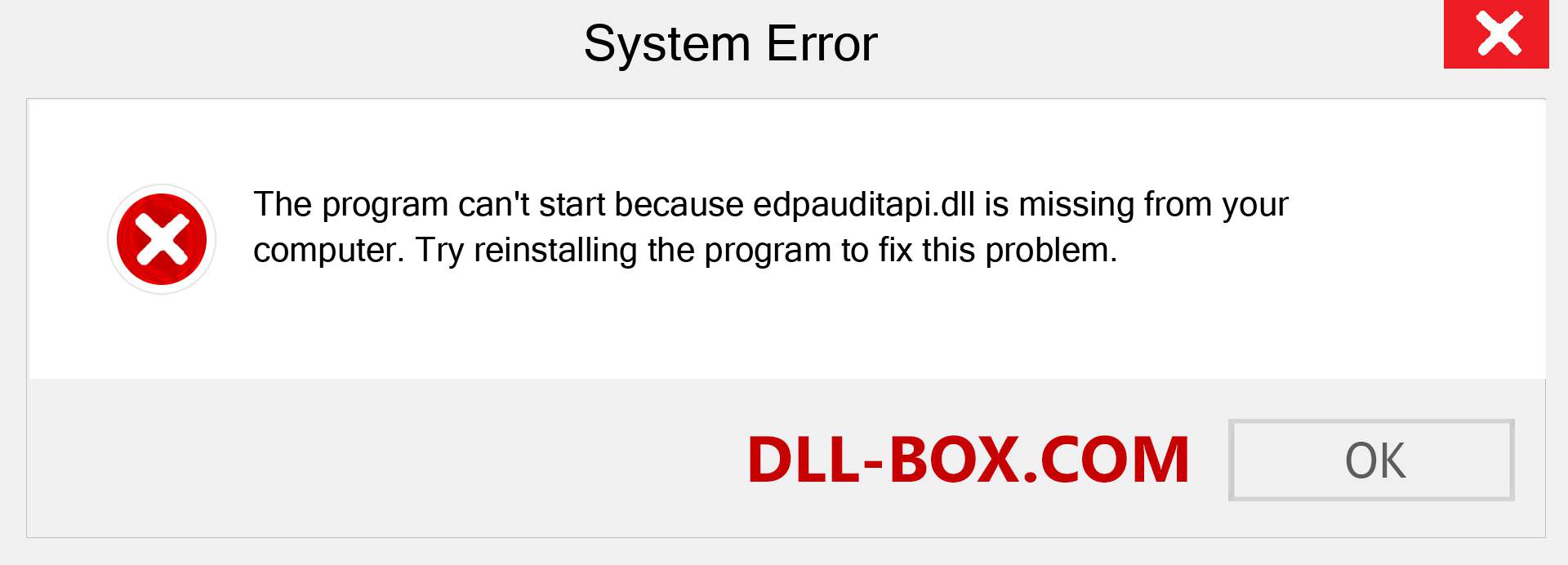  edpauditapi.dll file is missing?. Download for Windows 7, 8, 10 - Fix  edpauditapi dll Missing Error on Windows, photos, images